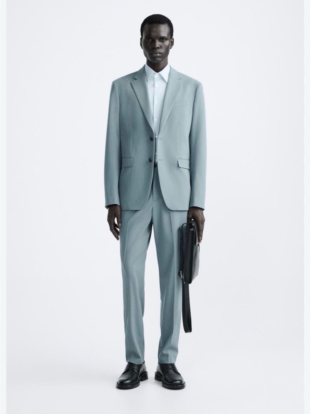 Zara Men's Light Gray Blazer Jacket Suit